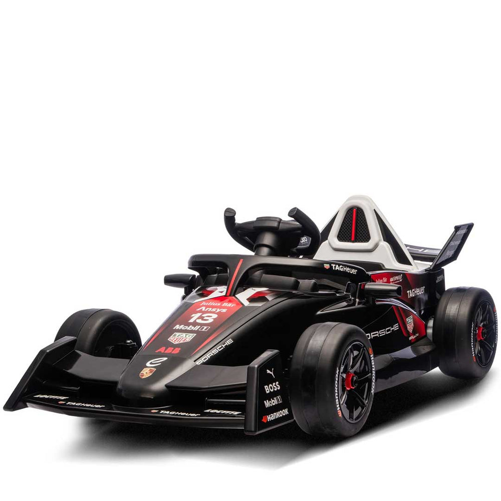 Officially Licensed Porsche Formula E Kids Ride On Car with Remote Control_Basalt Black