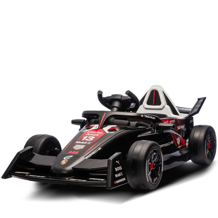 Officially Licensed Porsche Formula E Kids Ride On Car with Remote Control_Basalt Black