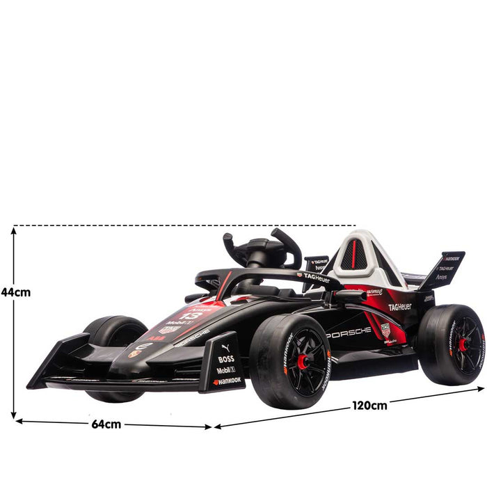 Officially Licensed Porsche Formula E Kids Ride On Car with Remote Control_Basalt Black