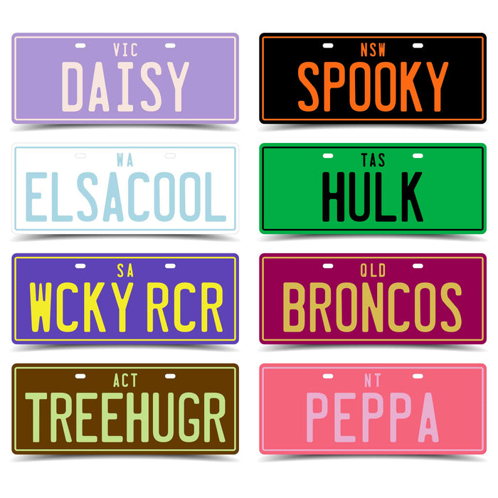 PLA ECO Printed Custom Personalised Mini Number Plate