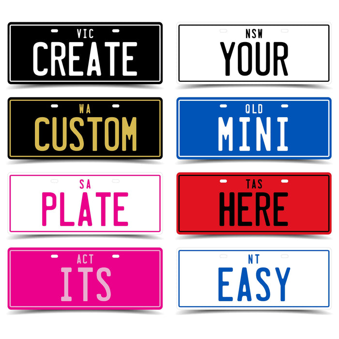PLA ECO Printed Custom Personalised Mini Number Plate
