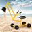 Construction Inspired Kids Ride On Metal Sand Digger Backyard Sandpit Toy with Wheels | Yellow