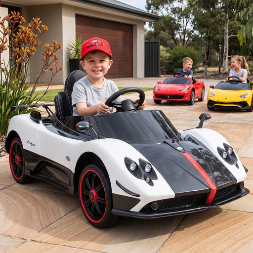 Pagani Zonda Inspired Motorised Electric Kids Ride On Car White