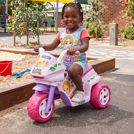 Peg Perego Mini Princess Kids Ride On Motorcycle | Purpley Pinkish