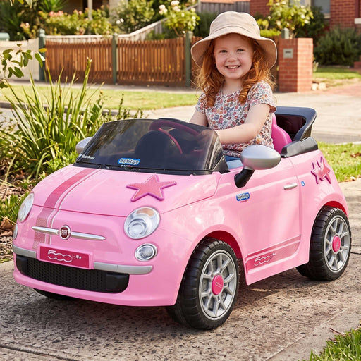 Peg Perego Officially Licensed Fiat 500 Star Kids Ride On Car | Pink (Limited Edition)