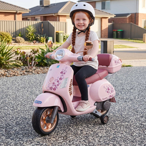 Peg Perego Officially Licensed Vespa Kids Ride On Scooter | Pink/Copper (Limited Edition)