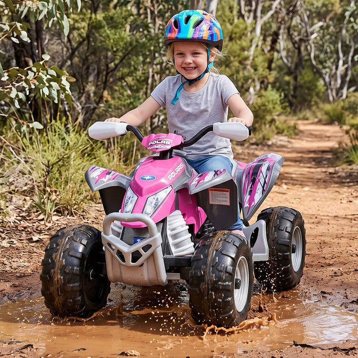 Peg Perego Outlaw Kids Ride On Quad Motorcycle | Pink
