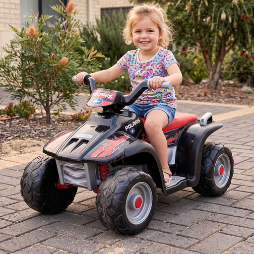 Peg Perego Sportsman Kids Ride On Quad Motorcycle | Red/Black
