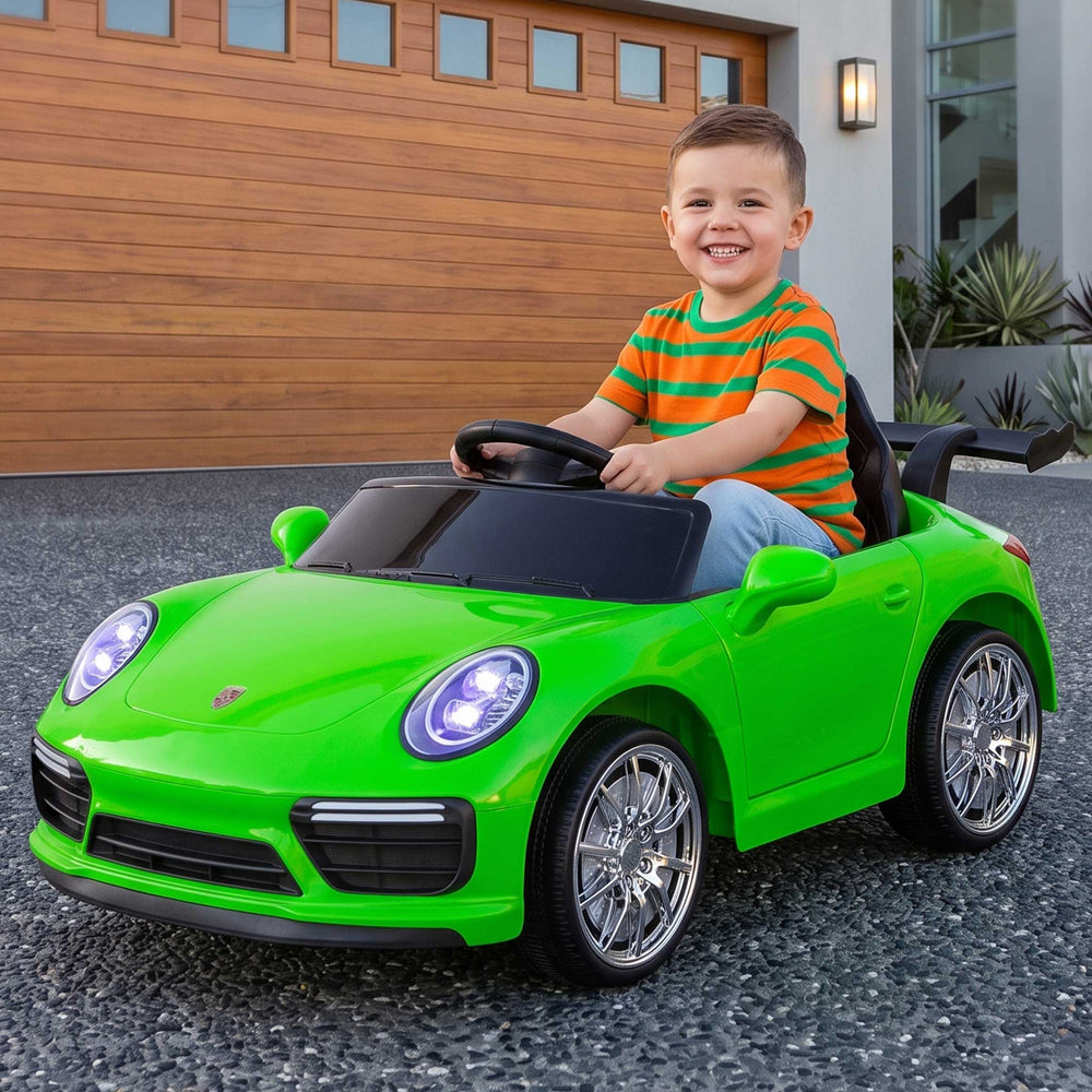 Porsche 911 Inspired Kids Ride On Car with Remote Control & App Control |  Acid Green