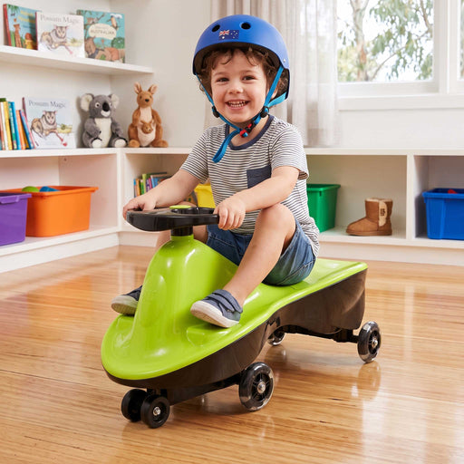 Premium Kids Ride On Swing Car | Chartreuse Green