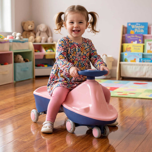Premium Kids Ride On Swing Car | Pinky Purple