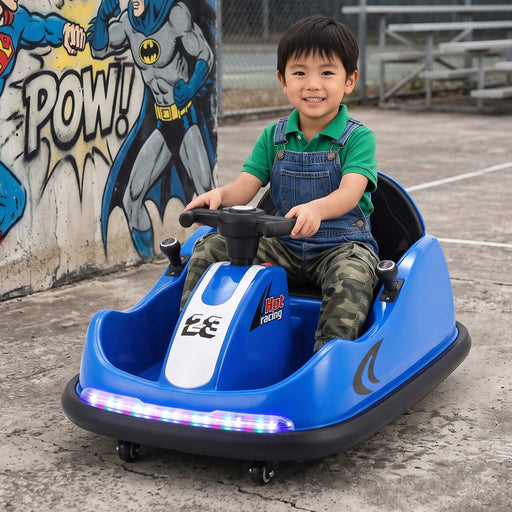 Retro Kids Ride On BUMPER Car with Remote Control | Royal Blue