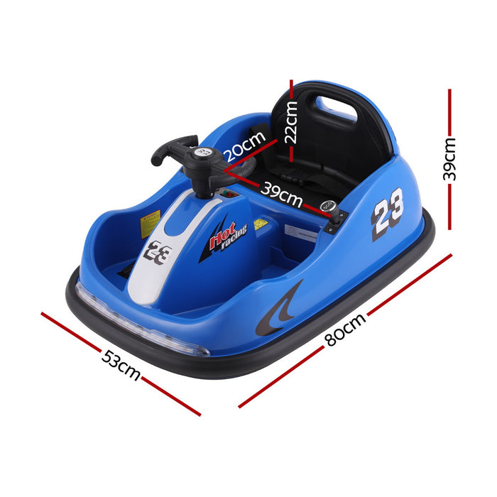 Retro Kids Ride On BUMPER Car with Remote Control | Royal Blue