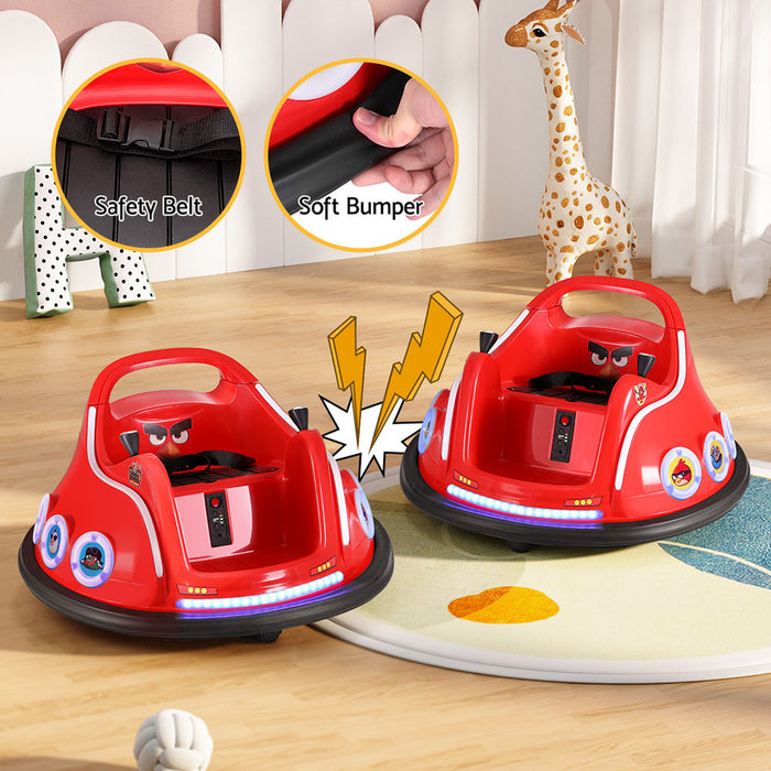 Angry Birds Kids Ride On BUMPER Car with Remote Control | Red