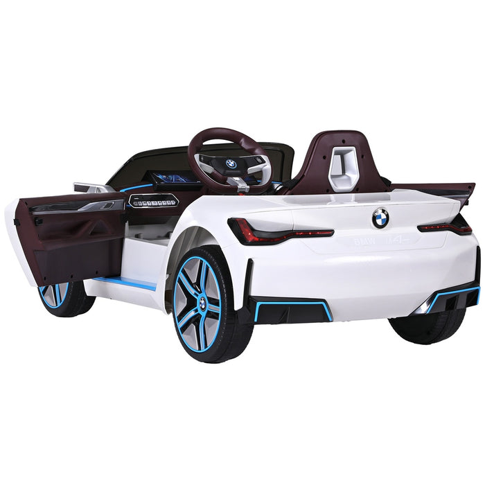 Officially Licensed BMW I4 Kids Ride On sports car with Remote Control | Alpine White