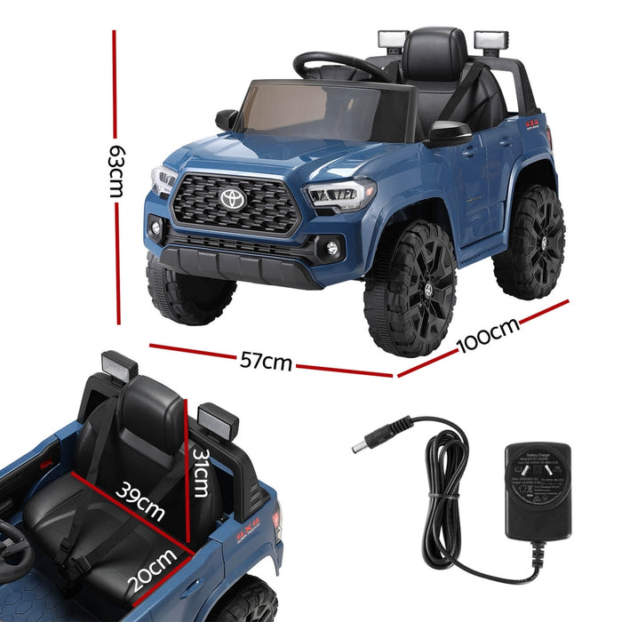 Toyota Tacoma Officially Licensed Off Road Kids Ride On Car with Remote Control | Winter Blue