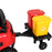 Street Cleaning Inspired Kids Ride On Car Truck with Rotating Brushes & Remote Control | Rubbish Collection Red