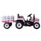 Tractor with Detachable Trailer Kids Ride On Electric Car | Powder Pink