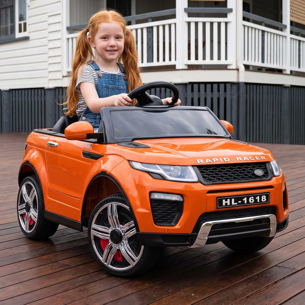 Range Rover Evoque Inspired Kids Ride On Car with Remote Control | Flame Orange