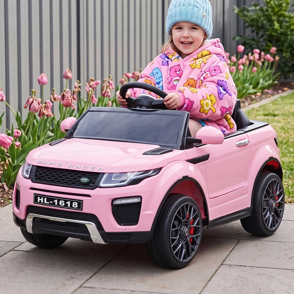 Range Rover Evoque Inspired Kids Ride On Car with Remote Control | Soft Pink