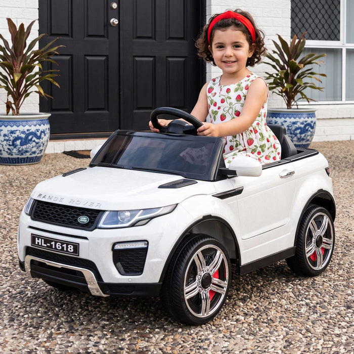 Range Rover Evoque Inspired Kids Ride On Car with Remote Control White