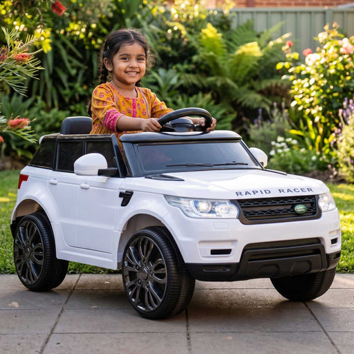 Range Rover Inspired Kids Ride On Car with Remote Control Pearl White