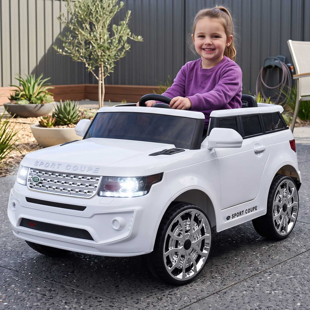 Range Rover Inspired Kids Ride On Car with Remote Control White