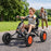 Speed Racer Kids Adjustable Pedal Powered Go Kart Black