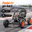 Speed Racer Kids Adjustable Pedal Powered Go Kart Black
