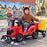 Street Cleaning Inspired Kids Ride On Car Truck with Rotating Brushes & Remote Control Rubbish Collection Red