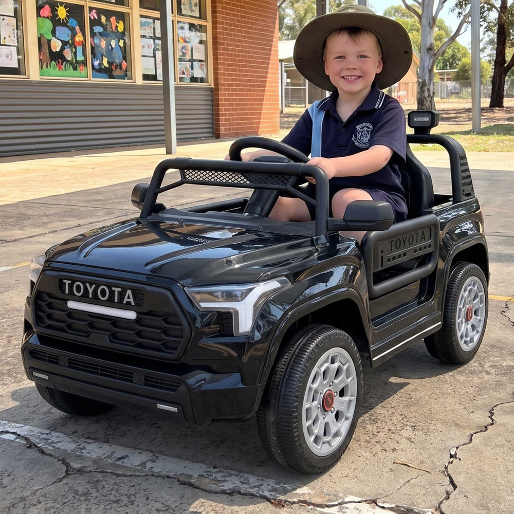 Toyota Sequoia TRD Pro Officially Licensed Off Road Kids Ride On Car with Remote Control-Black