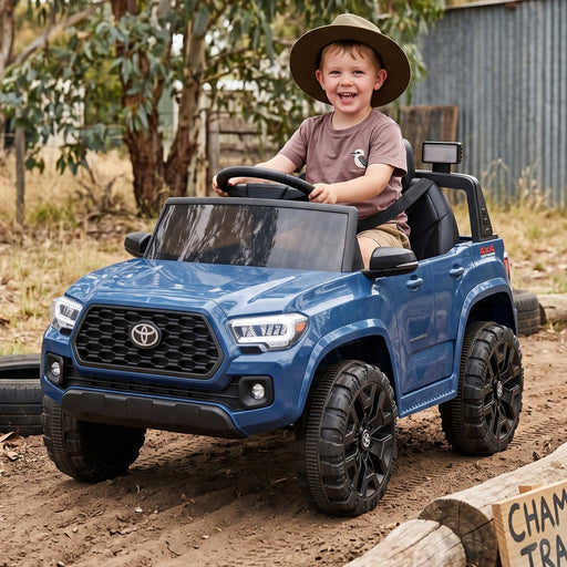 Toyota Tacoma Officially Licensed Off Road Kids Ride On Car with Remote Control | Winter Blue