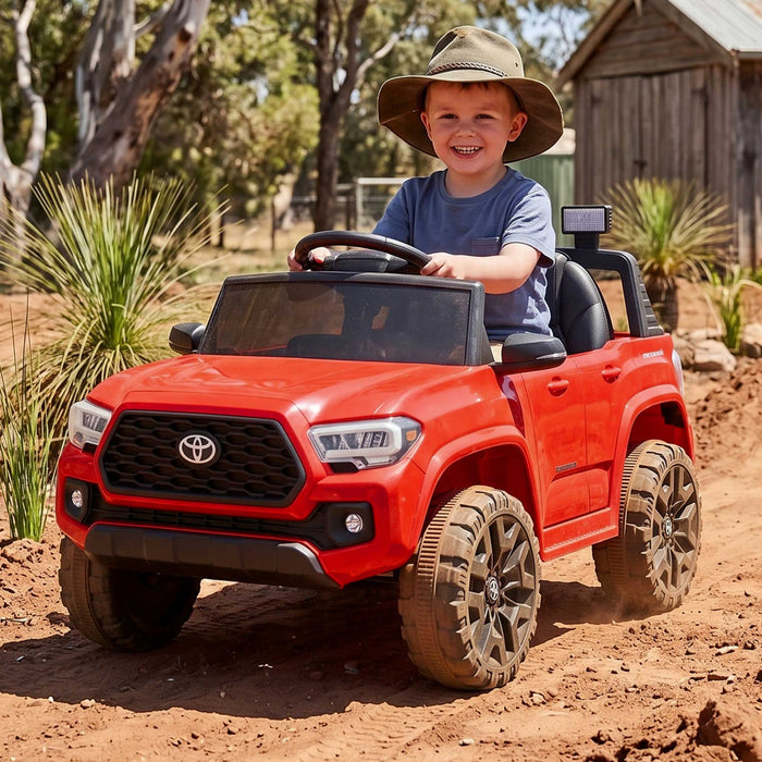 Toyota Tacoma Officially Licensed Off Road Kids Ride On Car with Remote Control | Red