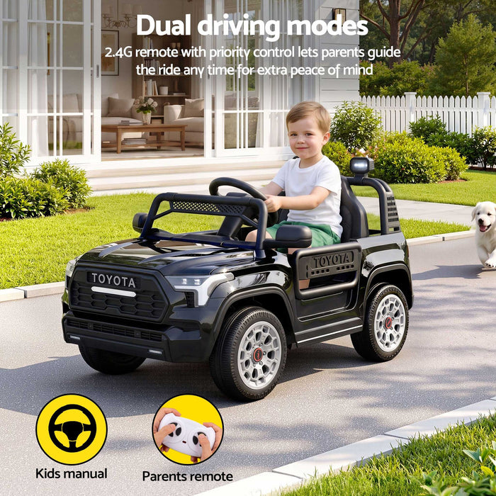Toyota Sequoia TRD Pro Officially Licensed Off Road Kids Ride On Car with Remote Control-Black