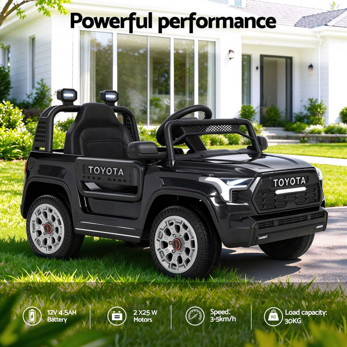 Toyota Sequoia TRD Pro Officially Licensed Off Road Kids Ride On Car with Remote Control-Black