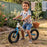 Track Star Deluxe 12 Inch Kids Balance Bike | Aluminium Silver & Blue