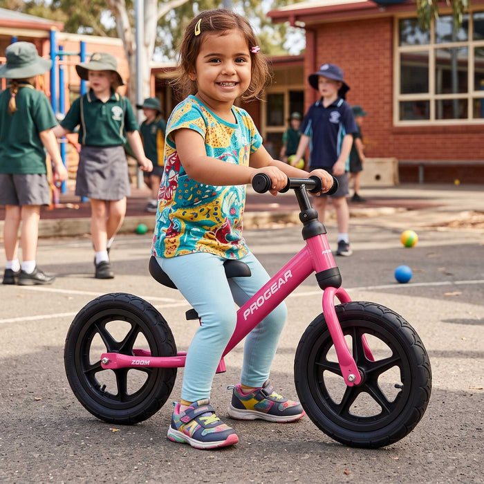 Track Star Zoom 12 Inch Kids Balance Bike | Princess Pink