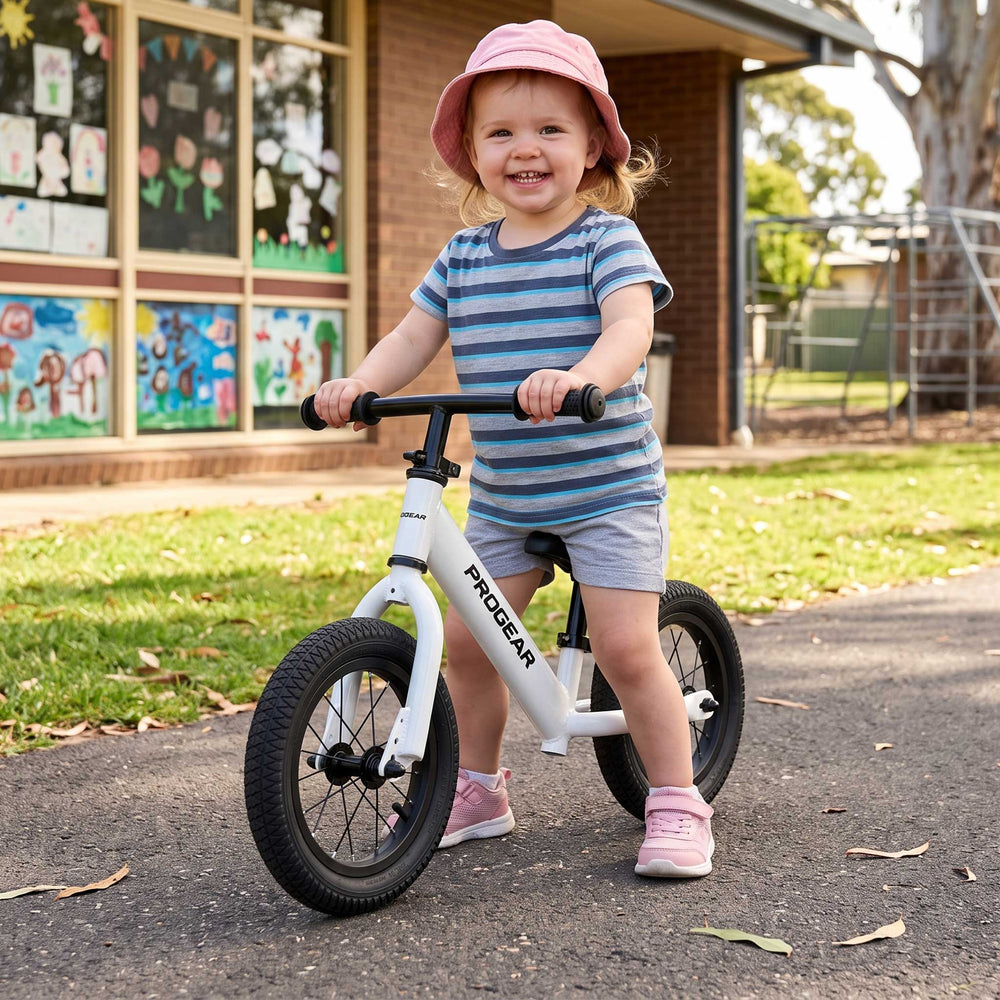 Track Star Zoom Deluxe 12 Inch Kids Balance Bike | White