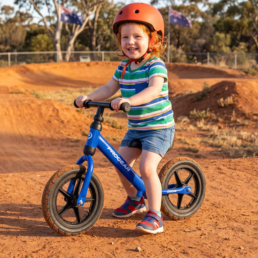Track Star Deluxe 12 Inch Kids Balance Bike | Blue & Black