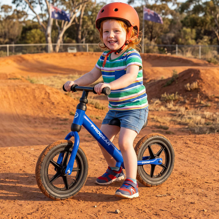 Track Star Deluxe 12 Inch Kids Balance Bike | Blue & Black