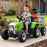 Tractor with Detachable Trailer Kids Ride On Electric Car Grass Green