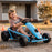 Traditional & Drifting Go Kart 24v Ride On Car | Cobalt & Black
