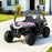 Twin Two Seater Deluxe 12V Off Road Kids Ride On Car Raven Black with Pink