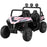 Twin Two Seater Deluxe 12V Off Road Kids Ride On Car Raven Black with Pink