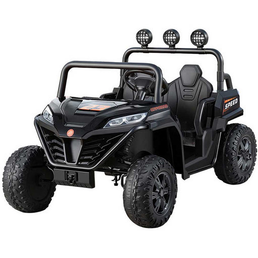 Twin Two Seater Deluxe 12V Off Road Kids Ride On Car Raven Black