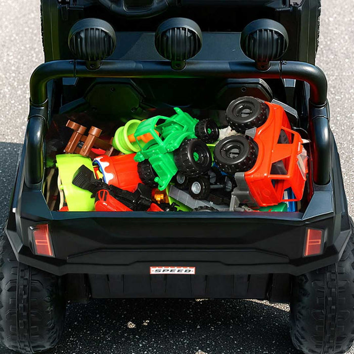 Twin Two Seater Deluxe 12V Off Road Kids Ride On Car Raven Black