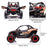 Two Seater Twin Officially Licensed CAN-AM Premium 24V Kids Ride On Buggy with Remote Control Carbon Black
