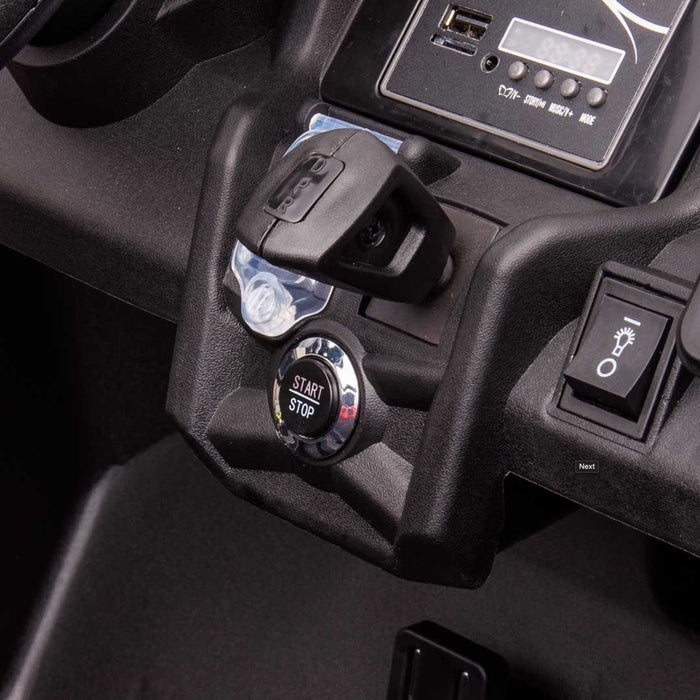 Two Seater Twin Officially Licensed CAN-AM Premium 24V Kids Ride On Buggy with Remote Control Carbon Black