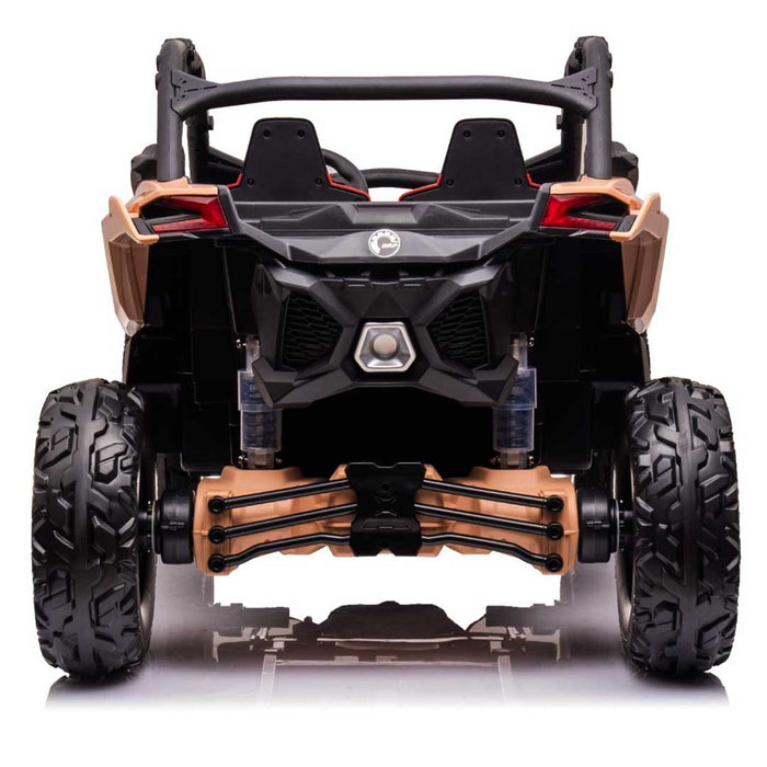 Two Seater Twin Officially Licensed CAN-AM Premium 24V Kids Ride On Buggy with Remote Control Carbon Black