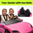 Two Seater Twin Officially Licensed Porsche Taycan Turbo S Kids Ride On SUV with Remote Control Porsche Pink Pig